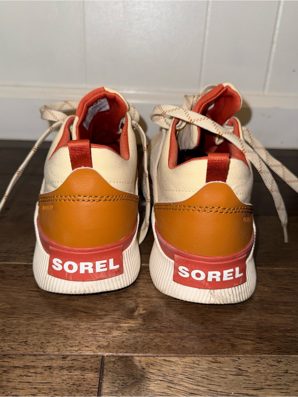 SOREL Kinetic Impact II Wonder Lace Women’s Size 10 Cream Orange Sneakers - Picture 6 of 8
